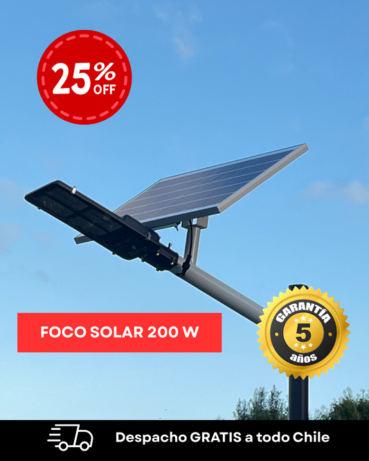 Foco Solar 200W - Envío Gratis a todo Chile