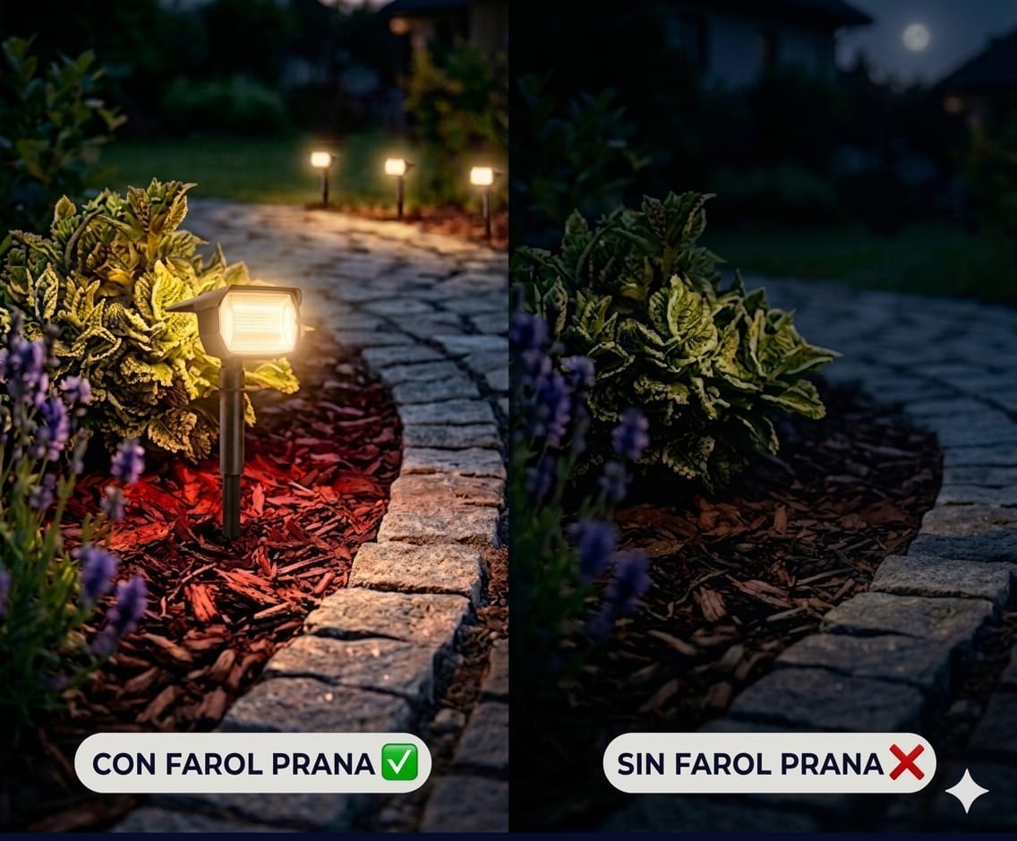 CYBER: PACK 5 Faroles Solares Luz Cálida Para Jardín + ENVÍO GRATIS