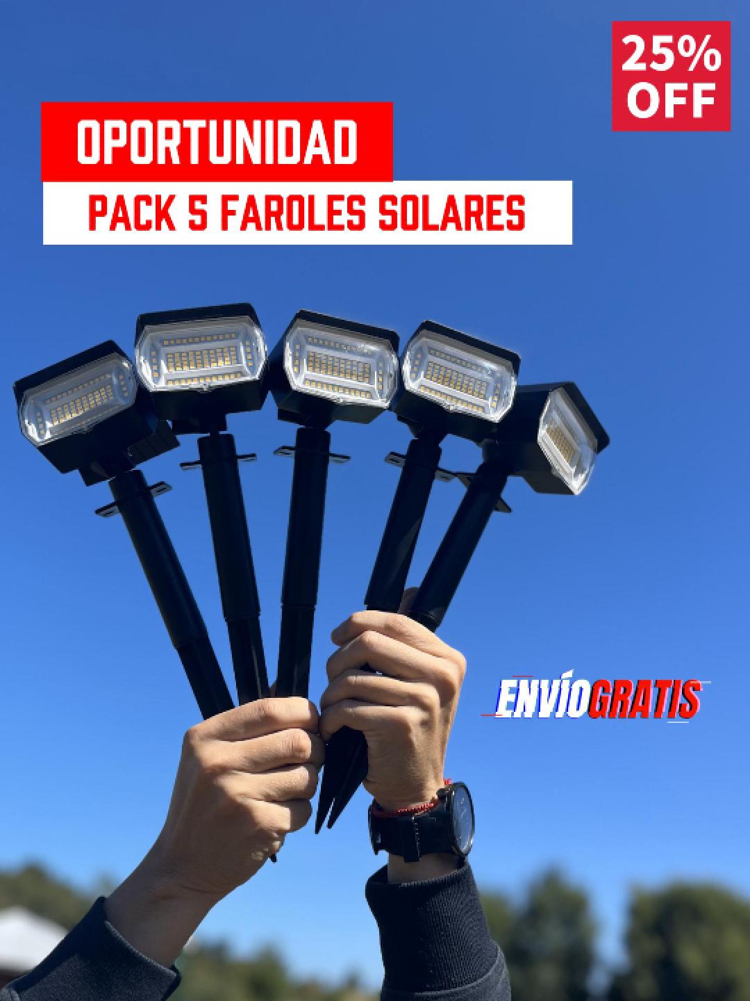 Pack 5 Faroles Solares PRANA